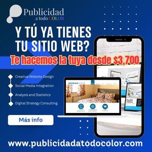 Promocional de la agencia Publicidad en polanco a Todo Color ofreciendo diseño de sitios web profesionales desde 3700 pesos.